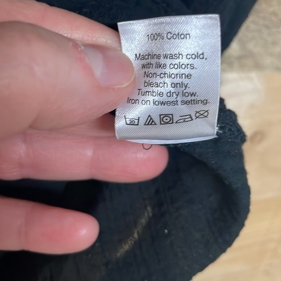 J. Crew size small black sleeveless tied straps lightweight 100% cotton blouse - Picture 4 of 6